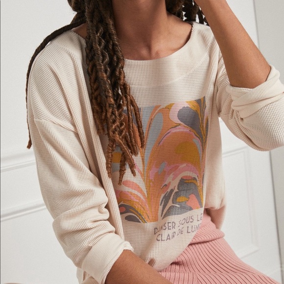 Anthropologie Tops - NWT Anthropologie Catrina Thermal Waffle Top XS
